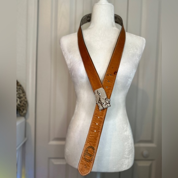 CALZADO ARAUZ Genuine Natural Python Snakeskin Leather Belt (49”) - Picture 6 of 9